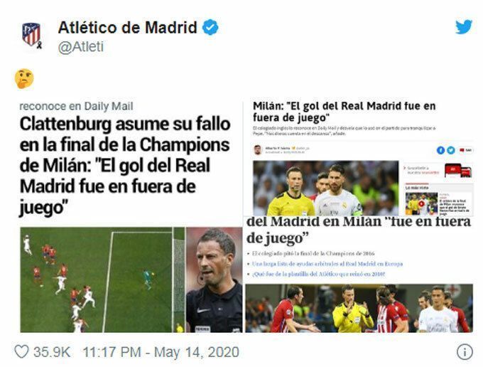 Atletico phản ứng về bê bối chung kết Champions League